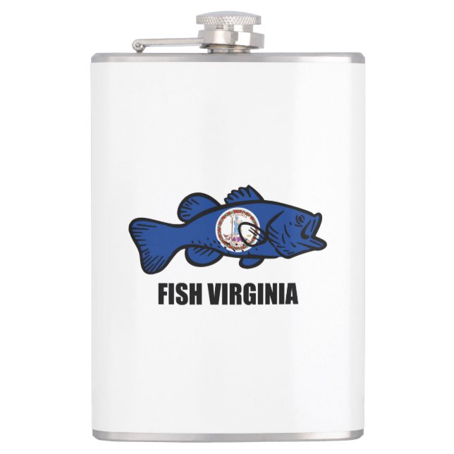 Fish Virginia Hip Flask (Front)