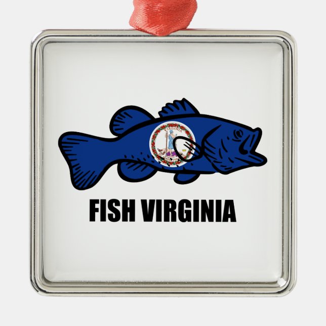 Fish Virginia Metal Ornament (Front)