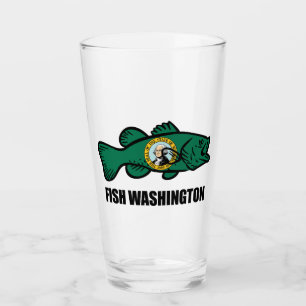 Fish Washington State Glass