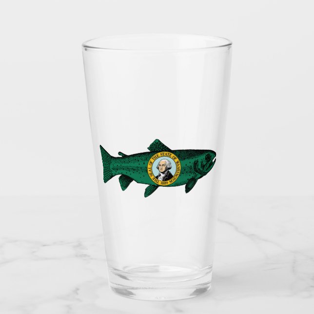 Fish Washington State Trout Glass (Front)