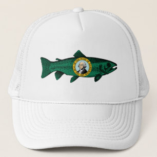 Fish Washington State Trout Trucker Hat