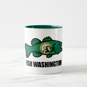 Fish Washington State Two-Tone Coffee Mug