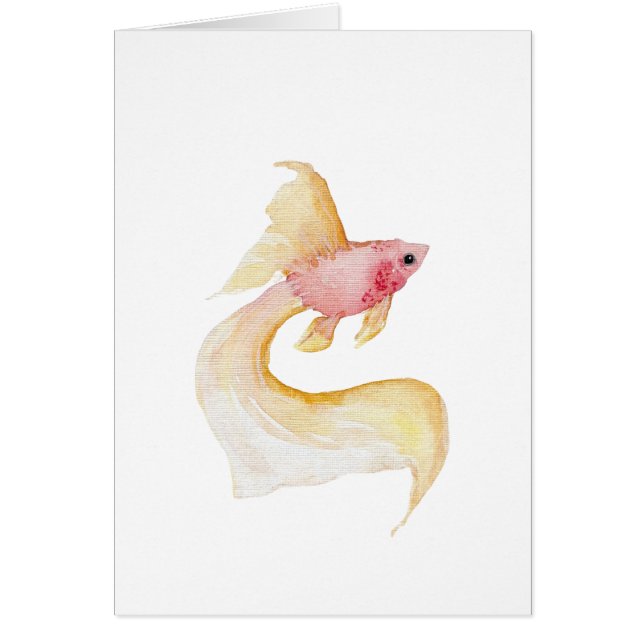 Fish Watercolor Print Greeting Card (Front)