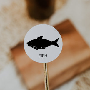 Fish Wedding Meal Choice Classic Round Sticker