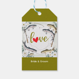 Fish Wedding themed for fishing lovers Gift Tags