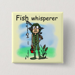 Fish Whisperer 15 Cm Square Badge