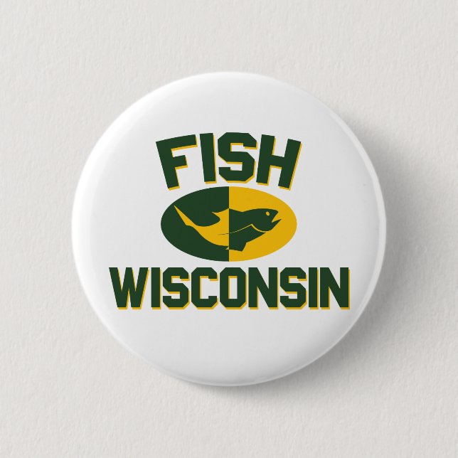 Fish Wisconsin 6 Cm Round Badge (Front)