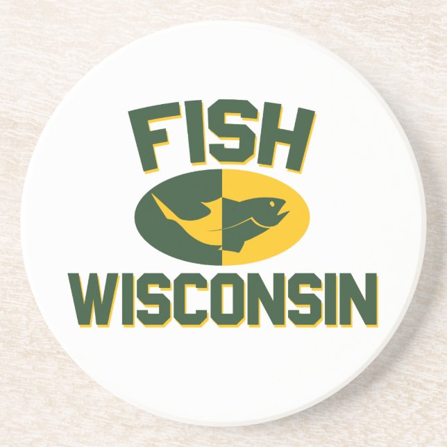 Fish Wisconsin Coaster (Front)