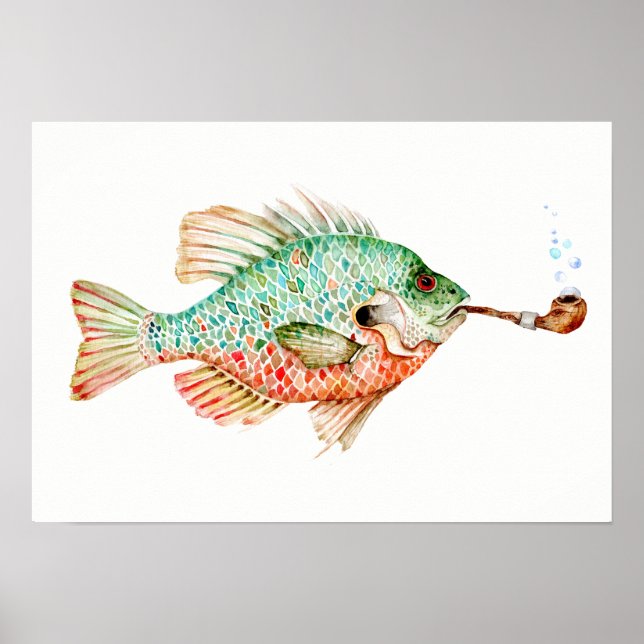 Fish with a Pipe Poster (Front)
