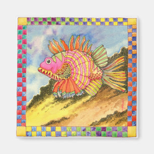 Fish with Chequered Border #2 Magnet