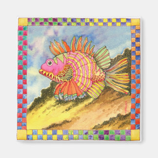 Fish with Chequered Border #2 Magnet