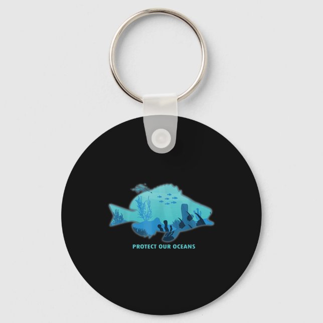 Fish With Fin, Environmental Protection, Climate P Key Ring (Front)