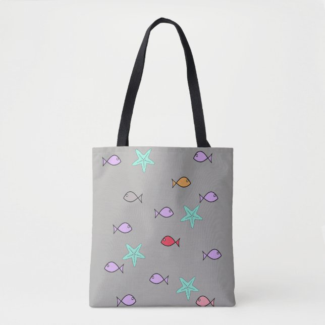 Fish World All Over Print Tote Bag (Front)