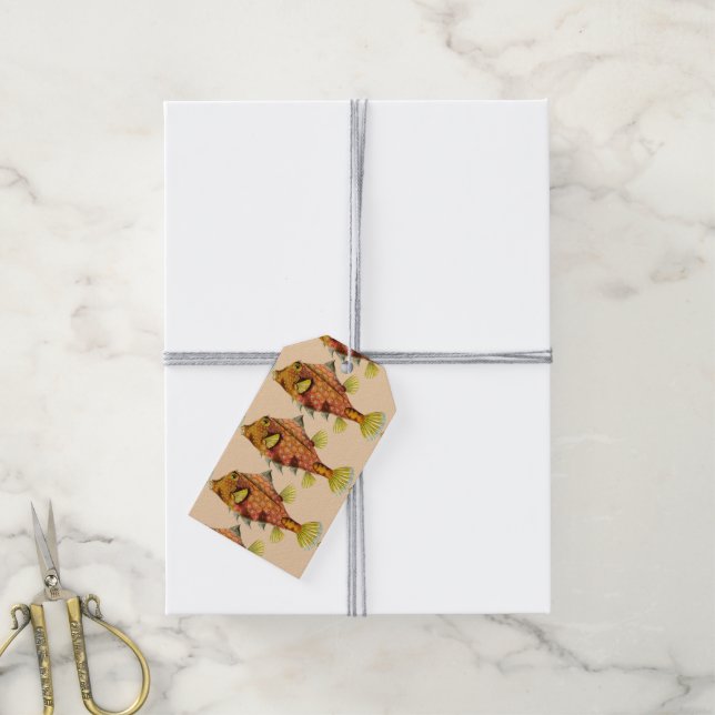 fish wrap gift tag (With Twine)