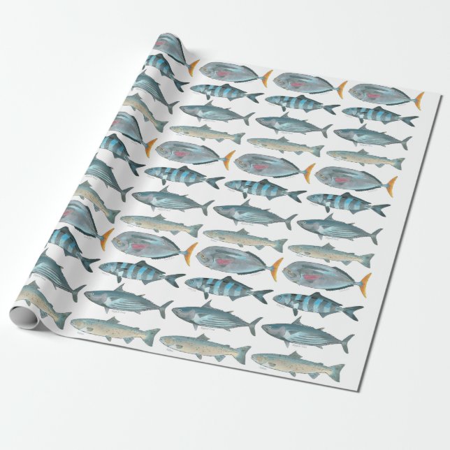 Fish wrapping paper (Unrolled)