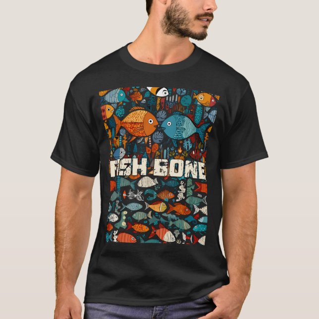 Fishbone Artistic Collage ver 2 T-Shirt (Front)