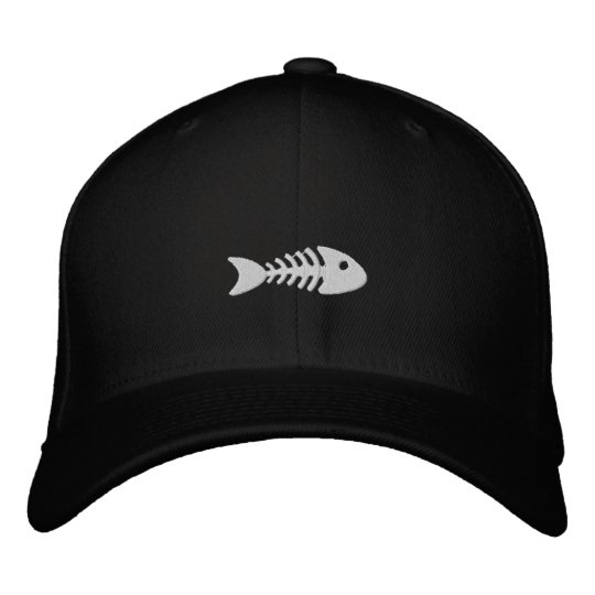 Fishbone Embroidered Hat | Zazzle.com.au