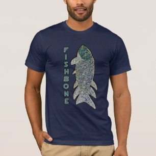 FishBone With Vertical Text T-Shirt