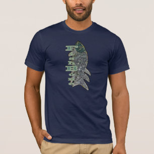 FishBone With Vertical Text T-Shirt
