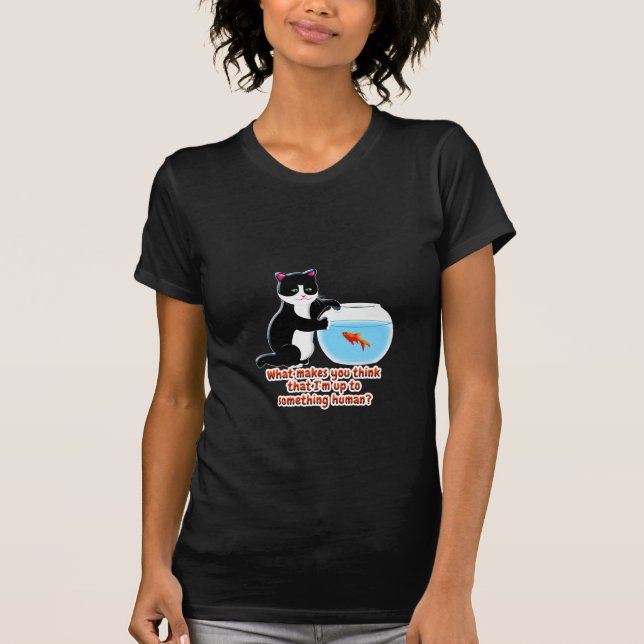 Fishbowl Cat T-Shirt (Front)