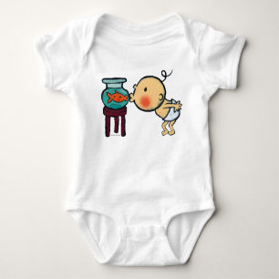 Fishbowl Kisses Orange Goldfish Baby Bodysuit