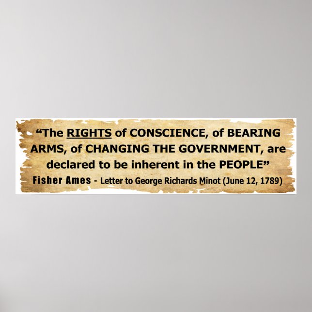 Fisher Ames Quote Rights of the People Poster (Front)
