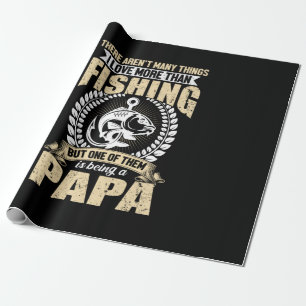 Fisher Art I Love More Than Fishsing Wrapping Paper