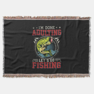Fisher Art Let's Go Fishing Throw Blanket