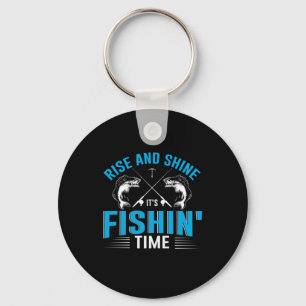 Fisher Art Rise And Shine Fishing Time Key Ring