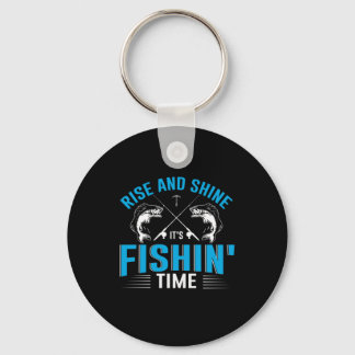 Fisher Art Rise And Shine Fishing Time Key Ring