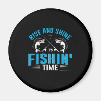 Fisher Art Rise And Shine Fishing Time Magnet