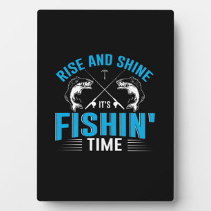 Fisher Art Rise And Shine Fishing Time Plaque