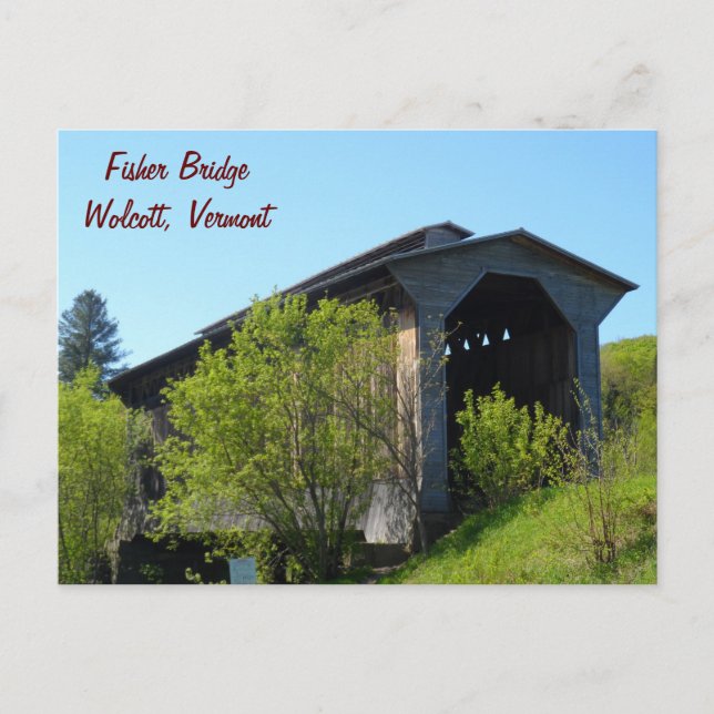 Fisher Bridge- Vermont Postcard (Front)