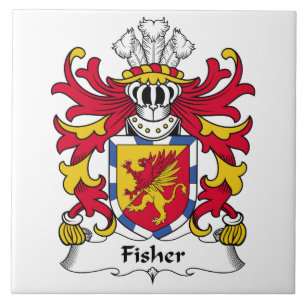 Fisher Family Crest Ceramic Tile