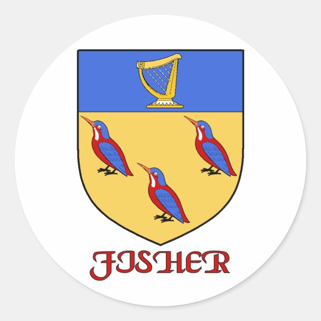 Fisher Family Shield Sticker (Front)