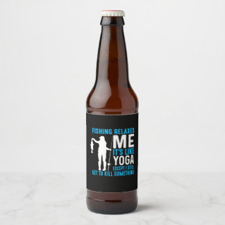 Fisher Fishing Relax Me Beer Bottle Label