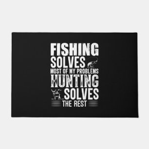 Fisher Fishing Solves Most Of My Problems Doormat