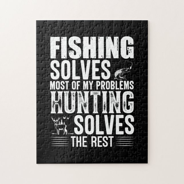 Fisher Fishing Solves Most Of My Problems Jigsaw Puzzle (Vertical)