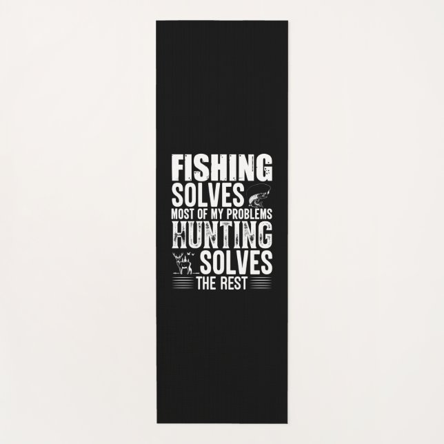 Fisher Fishing Solves Most Of My Problems Yoga Mat (Front)
