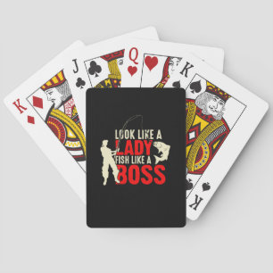 Fisher Gift A Lady Fish Like A Boss Playing Cards