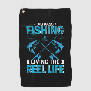 Fisher Gift Big Fishing Living The Life Golf Towel
