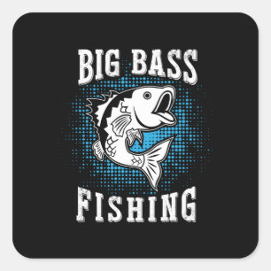 Fisher Gift Big Fishing Square Sticker