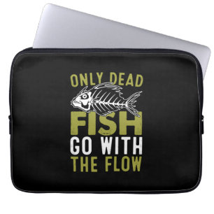 Fisher Gift Fish Go With The Flow Laptop Sleeve