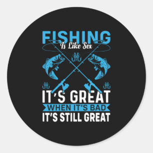 Fisher Gift Fishing Is Great Classic Round Sticker