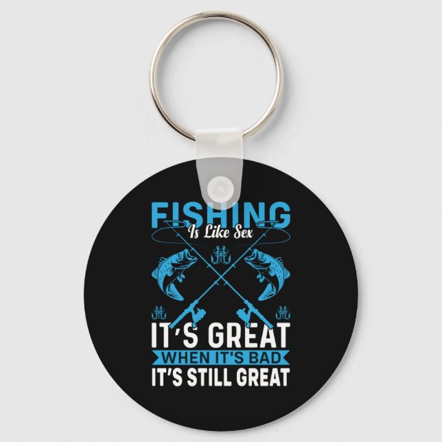 Fisher Gift Fishing Is Great Key Ring (Front)