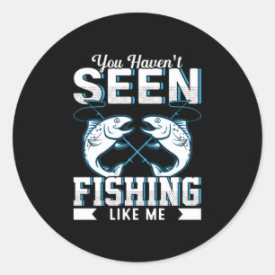 Fisher Gift Fishing Like Me Classic Round Sticker