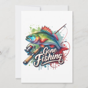 Fisher Gift Gone Fishing Invitation
