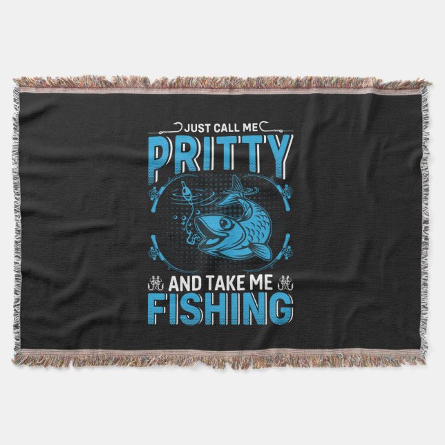 Fisher Gift Take Me Fishing Throw Blanket (Front)