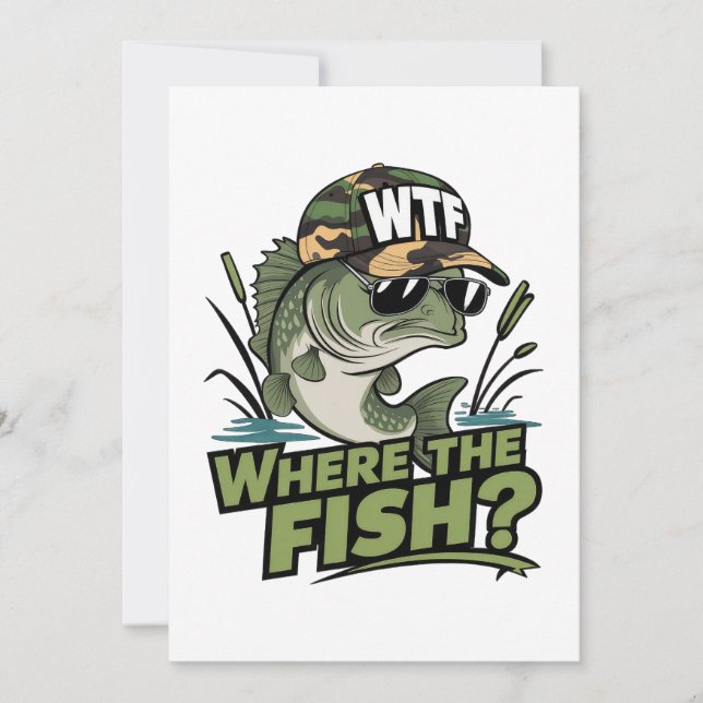 Fisher Gift Where The Fish Invitation (Front)