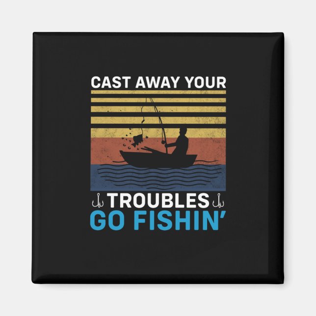 Fisher Go Fishing Magnet (Front)